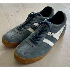 GOLA Harrier CLASSIC Low Top SUEDE Sneaker TRAINERS in Grey/Blue MEN’S Size 12